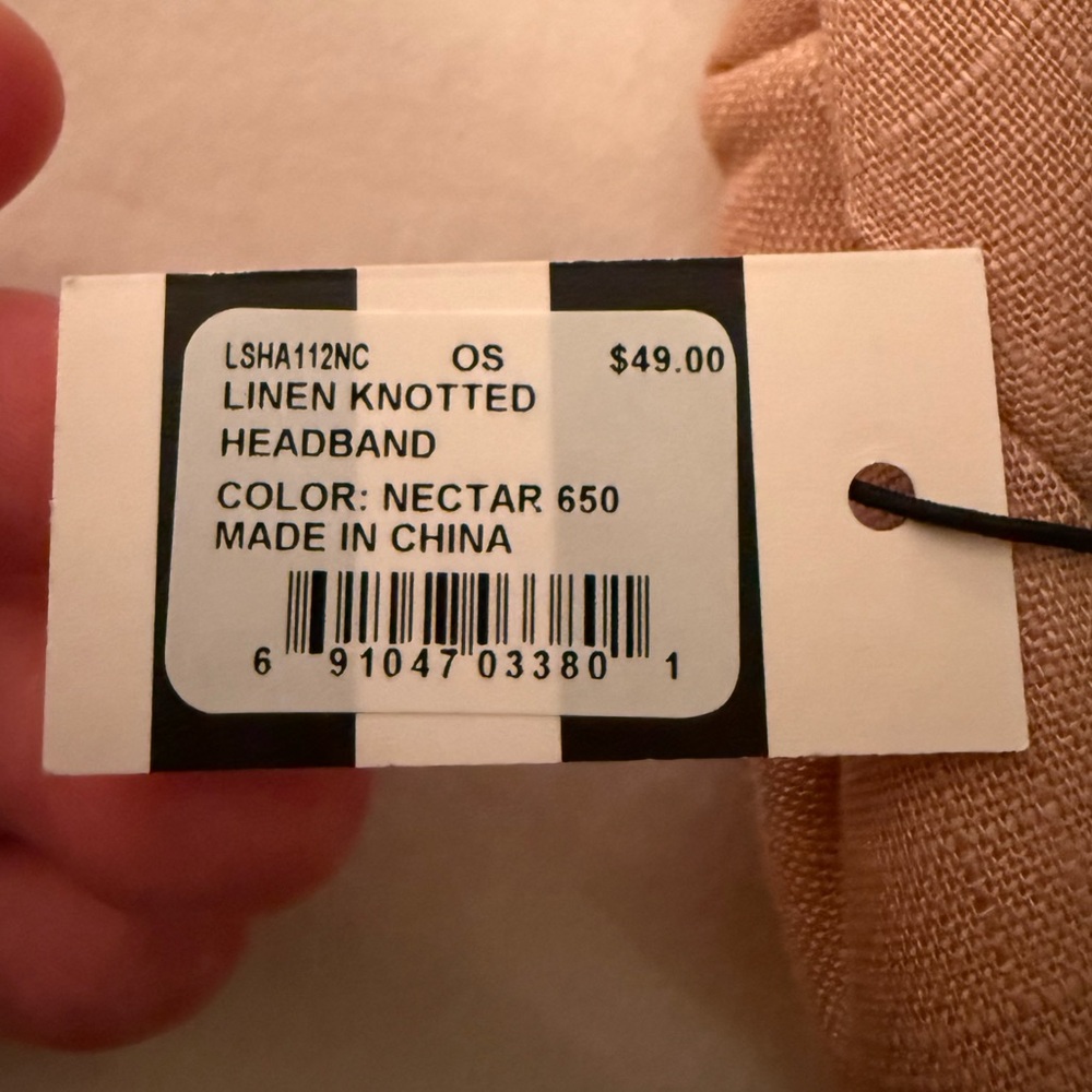 NWT - Nectar linen topknot headband - Picture 6 of 6